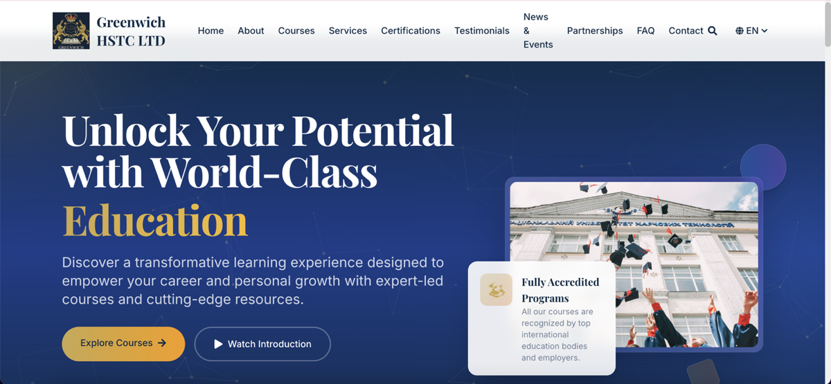 Greenwich HSTC LTD - Educational Platform